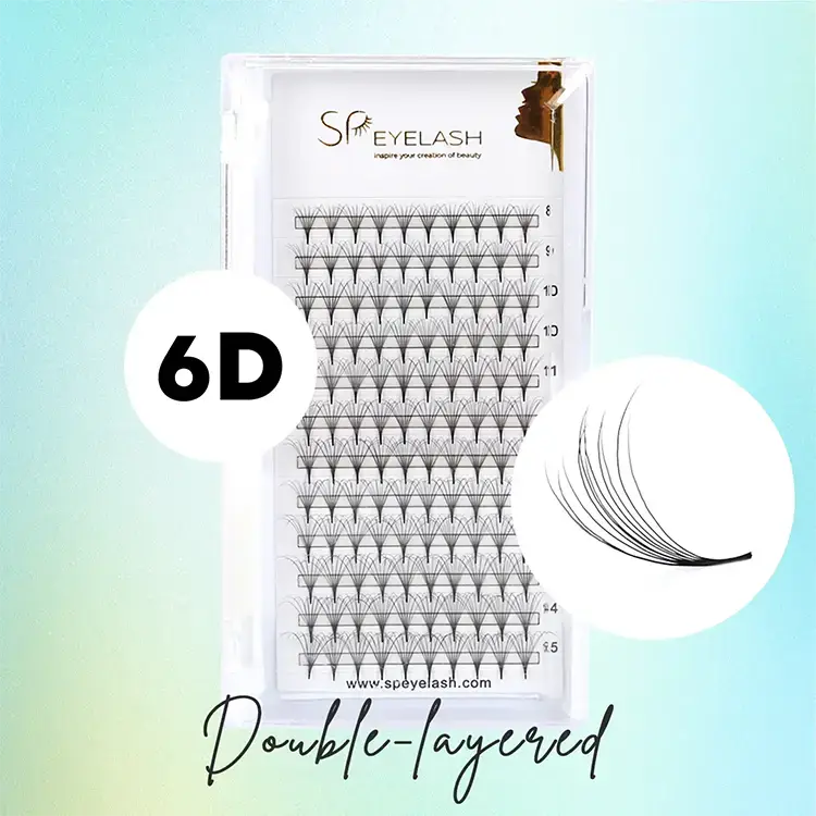 6d Fans de Camellia de doble capa