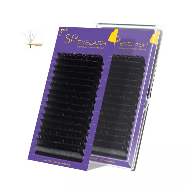 Pestañas fáciles de volumen del ventilador